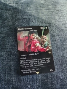  Vv Fan MTG Parody Art Cardboard aceo.2.5x3.5" Front/Back Rare Michael Jackson - Picture 1 of 3