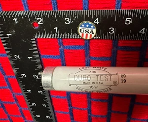 ONE NEW LONG LIFE Cool White fluorescent F15T8/CW Duro-Test 15w light bulb 18" - Picture 1 of 5