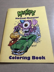 Meanace Adult Coloring Book 2018 Hot Rod Monster Rat Fink Big Daddy Style 13pgs - Picture 1 of 9