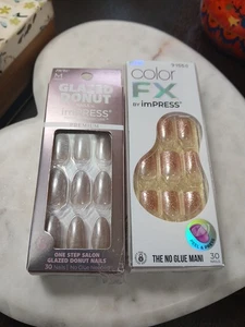 imPRESS Glazed Donut Press-On Nails, Medium Chocolate Glazed + Dimension colorfx - Picture 1 of 3