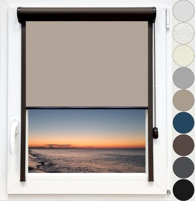 Rollo mit Blende Kassettenrollo Thermorollo Verdunklung Sonnenschutz Fenster Tür - Bild 1 von 4