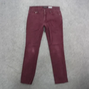 Aeropostale Jeans Mens 30x32 Burgundy Skinny Stretch Denim Casual Five Pocket - Picture 1 of 13
