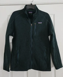 Patagonia Jacket Men's Medium Green Better Sweater Full Zip Outdoor Hiking Camp - Picture 1 of 10