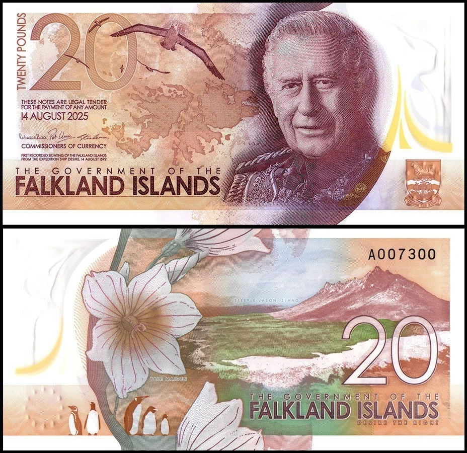 Falkland Islands 20 Pounds, 2025, P-22, UNC Polymer - Image 1 of 1