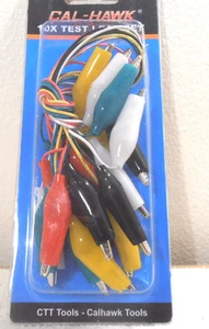 ALIGATOR TEST LEADS 10-14" INCH ALLIGATOR/ROACH CLIP TEST LEADS JUMPER WIRE CZAT - Picture 1 of 2