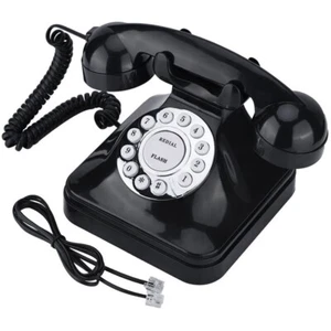 Wired Retro Style Home Phone Communication Tools  Hotel Office House Bar - Zdjęcie 1 z 9