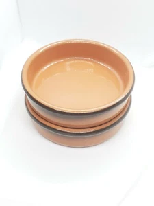 ARBRESA Terra Cotta Flan Dipping Bowls Dishes Made in SPAIN Set Of Two (2)  - Picture 1 of 18