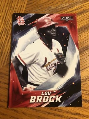 2017 Topps Fire #47 Lou Brock Cardinals HOF - Image 1 of 3