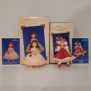 HALLMARK KEEPSAKE ORNAMENTS Madame Alexander 2003 Skater & 2004 Dancing Clara - Picture 1 of 7