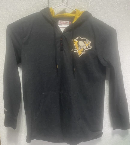 Michell & Ness Vintage Hockey Pittsburgh Penguins Pullover Hoodie Womens XL Cover