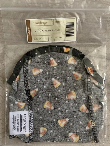 Longaberger 2010 Basket Liner - Candy Corn Black #23830308 New Halloween Cover