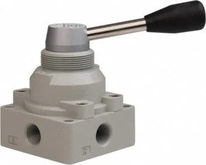 PRO SOURCE Rotary Lever Air Control Valve: 4-Way, 3-Position, 3/8" NPT - Picture 1 of 1