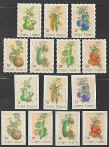 1988 Vietnam Briefmarke Obst & Gemüse Sc # 1901-1907 Imperf. + Loch MNH - Bild 1 von 1