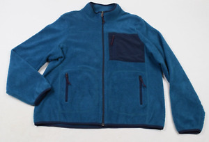 Orvis Equinox Eco Indigo Blue Sherpa Fleece Long Sleeve FullZip Jacket Womens XL