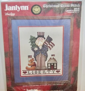 Janlynn Christmas Cross Stitch Kit 1989 #40-89 Liberty Santa 10" x12" SEALED - Picture 1 of 3