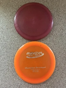 Lot Of 2 Innova Champion Destroyer Driver 7/10 175g Disc Golf Metal Flake - Picture 1 of 6