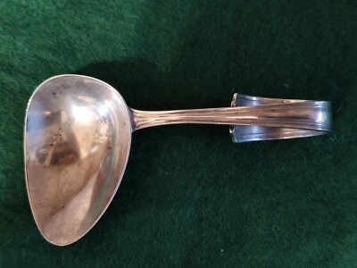 Antigua cuchara de medicina para bebés Webster de plata esterlina con mango curvo Foto 1 de 4