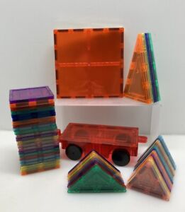 Picasso Tiles 3-D Magnetic Building Tiles 54 Pieces STEM Blocks Colorful Toy