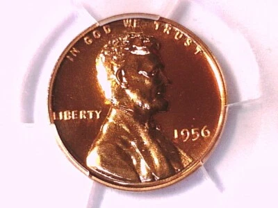 1956 Proof Lincoln Wheat Cent Penny PCGS PR 68 RD 42497879 - Image 1 of 3