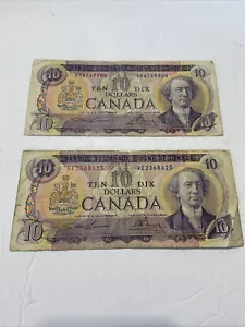 Billete de diez dólares canadiense 1971 x2 - Imagen 1 de 4
