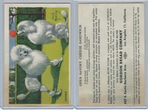 D39-3, Gordon Bread, Recipe - Dogs, 1940's, Poodle - Picture 1 of 1