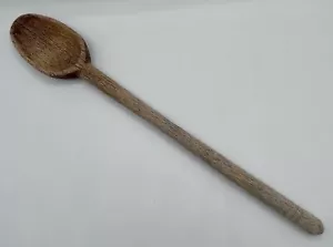 Old VTG Wooden Primitive Serving Spoon Farmhouse Country 12.5" Antique Display - Picture 1 of 8