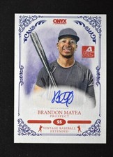 2022 Onyx Vintage Extended Auto Blue Ink #VA-BM Brandon Mayea /400 - Prospect