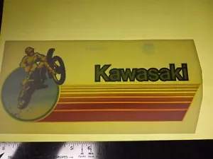 Motocicleta Kawasaki de colección (auténtica transferencia de calor/plancha (T18) - Imagen 1 de 3