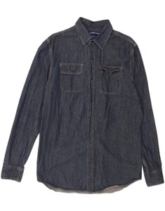 OLD NAVY Mens Denim Shirt Large Navy Blue Cotton AT09 - Picture 1 of 3