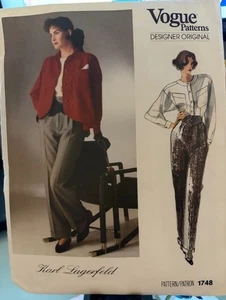 Vogue Patterns Designer Original 1748 Karl Lagerfeld Misses' Jacket Pants sz 12 - Picture 1 of 2