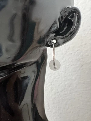 Pendientes Jadeíta Myanmar Blanco Hielo Natural 9mm Foto 1 de 4