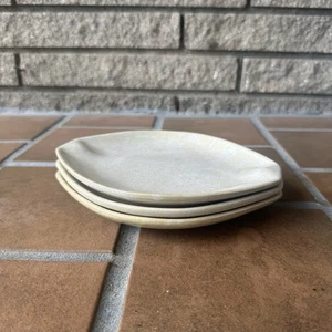 ROSEVILLE RAYMOR Set 3 Brotteller grau & creme Mid Century Vintage - Bild 1 von 8