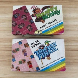Magic Square Puzzle Vintage 9-Piece Complete Naughty Monkey And Tricksy Pirate - Picture 1 of 10
