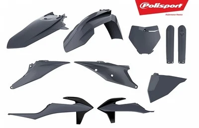 Kit plastiques POLISPORT gris nardo KTM SX/SX-F - Photo 1/2