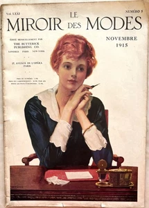 LE MIROIR DES MODES n° 5 Novembre 1915 ancienne revue The Butterick Publishing - Picture 1 of 12