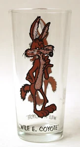 Vintage 1973 Looney Toons Pepsi Collector's Glass Wile E. Coyote Printing Error - Picture 1 of 4