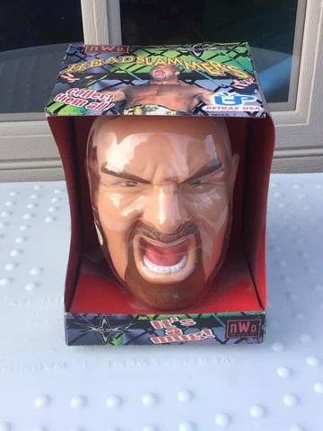 NIB 1999 Head Slammers Collectible Goldberg Wrestling Mug Cover