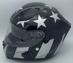Torc T15B Bluetooth Helmet Captain Black Gloss Black XL XLarge - Picture 1 of 9