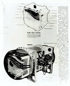 1965 Wire Photo drawings of NASA Project Gemini 5 fuel cell stack - Picture 1 of 2