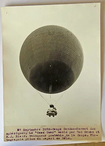 27/09/1932 COUPE GORDON-BENNET DES SPHERI Photo originale G. DEVRED (Agence ROL) - Picture 1 of 2