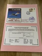 Enveloppe premier vol Concorde London-Malaga- 1984