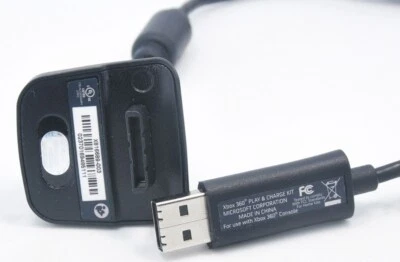 Microsoft Xbox 360 Play And Charge Kit Controller USB Charging Cable Plug - Image 1 of 4