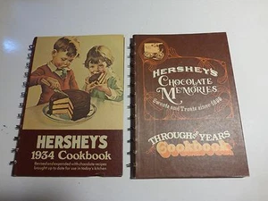 2 Lot Hershey's 1934 Cookbook Revised,1971 & Hershey's Chocolate Memories,982 29 - Picture 1 of 6