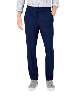 Pantalones de traje Alfani L27430 de punto moderno azul marino para hombre talla 32x30 Foto 1 de 3