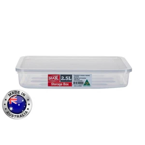 4 x MAX 2.5L Storage Tubs with Lid Plastic Container Box Clear - Picture 1 of 1
