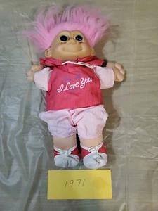 Vintage 12 Inch Troll Doll In Pink - Picture 1 of 8