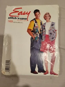 🆕️McCall's 7469 Misses/Men T-Shirt, Pull-On-Pants, Shorts S-M-L - Picture 1 of 3