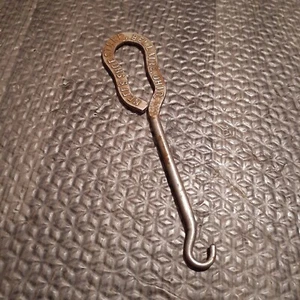 Vintage Schuh Knopf Haken Werbung Nells Schuhgeschäft Bellaire Ohio Metall  - Bild 1 von 4