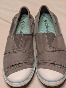 Zapatos planos Columbia sin cordones para mujer 7 grises de malla de lona - Imagen 1 de 15