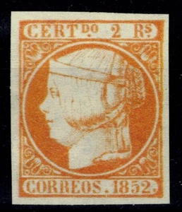 Edifil 14 nuevo * 1852 2 reales Isabel II sello España Spain Lujo 1 - Imagen 1 de 1